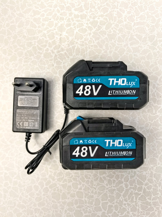 Fierastrau cu lant pe acumulator Tho cu 2 baterii de 48V