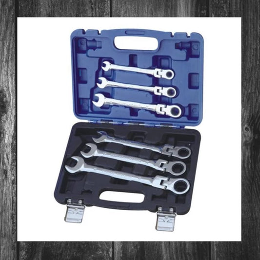 Set chei flexibile Fischer Kraft– 6 piese, Cr-V, cu adaptor si carcasa rezistenta