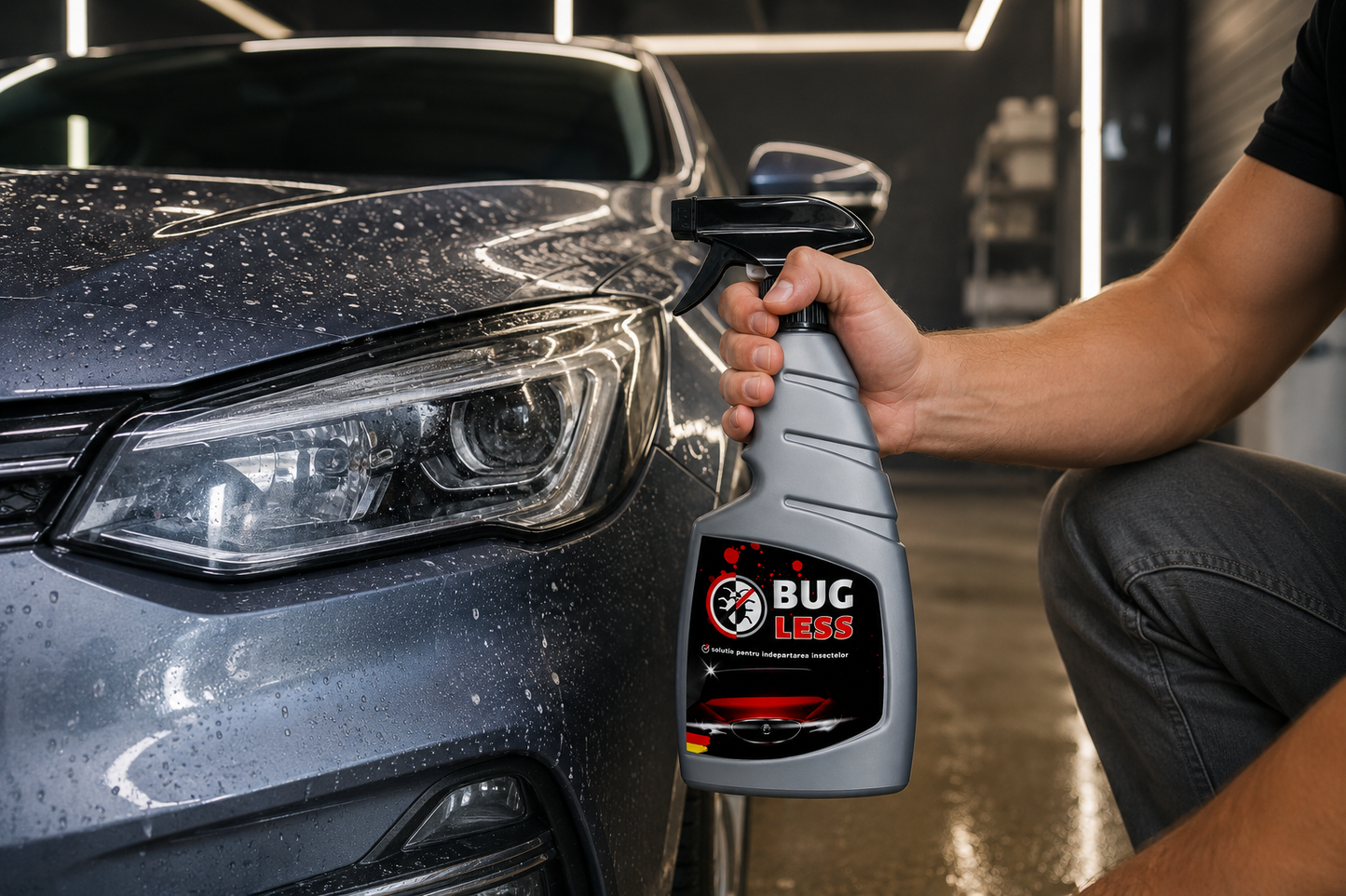 Solutie Indepartare Insecte Auto RIK Premium Bug Less 750ml cu Pulverizator