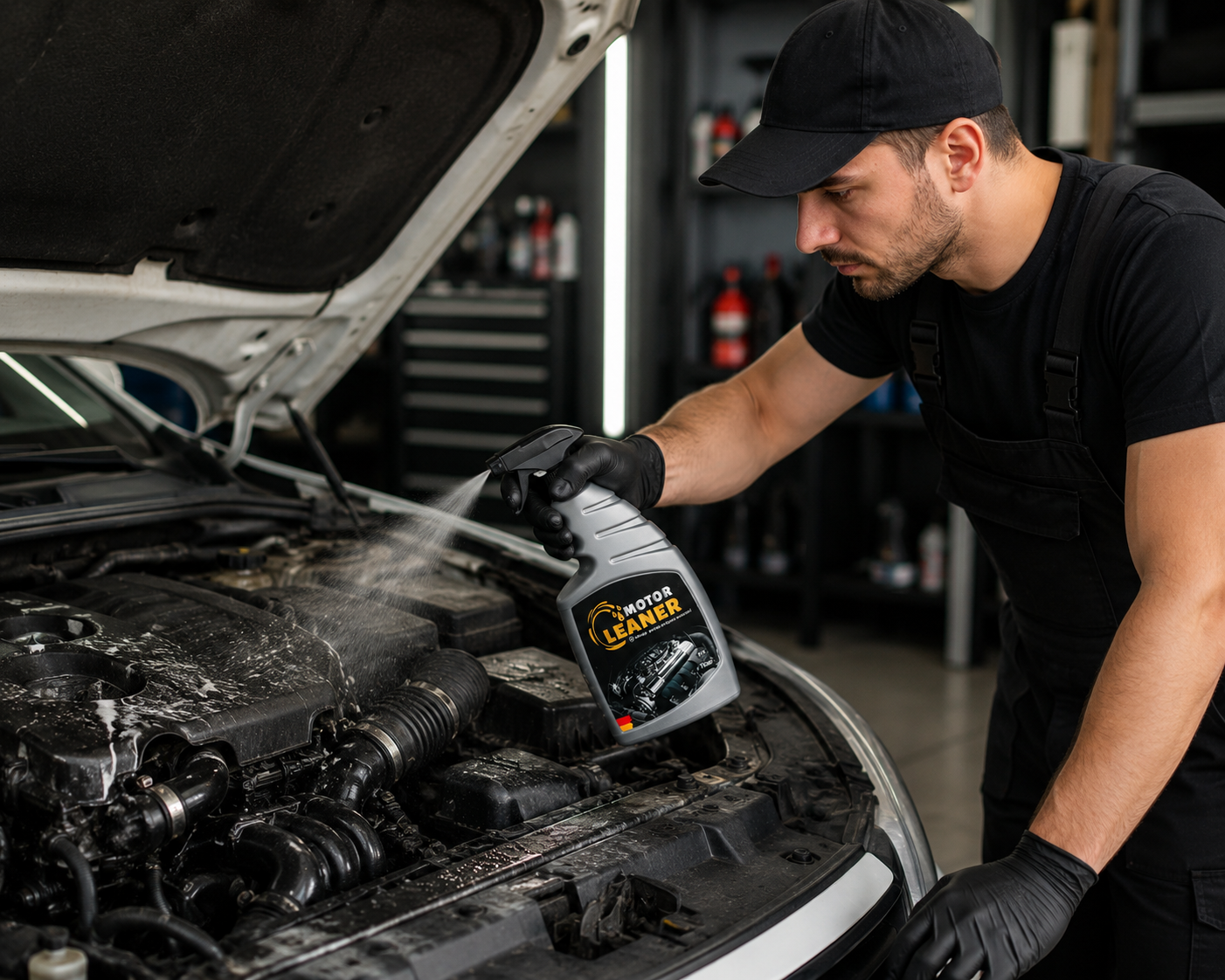 Solutie Curatare si Degresare Motor RIK Premium 750ml cu Pulverizator