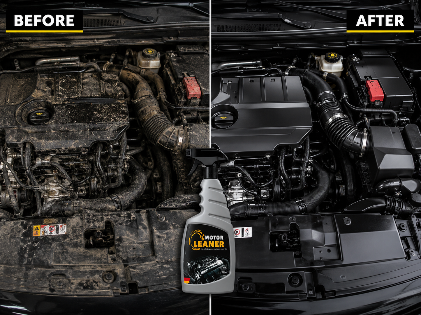 Solutie Curatare si Degresare Motor RIK Premium 750ml cu Pulverizator
