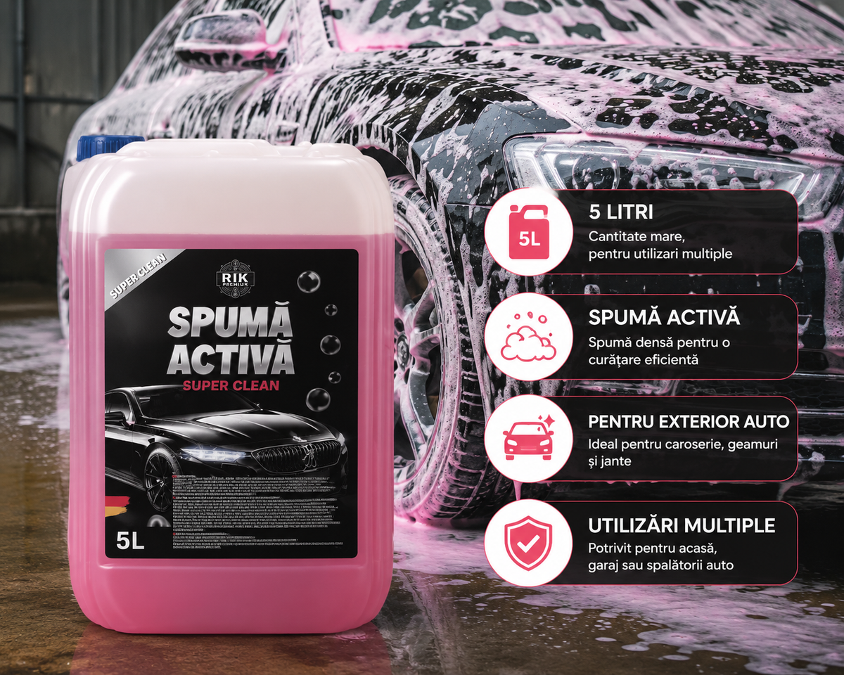 Spuma Activa Auto RIK Premium Super Clean 5L pentru Spalare Caroserie