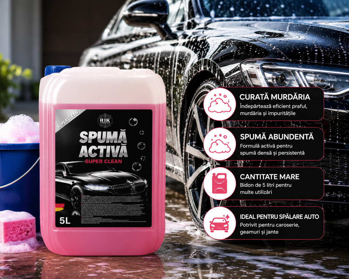 Spuma Activa Auto RIK Premium Super Clean 5L pentru Spalare Caroserie
