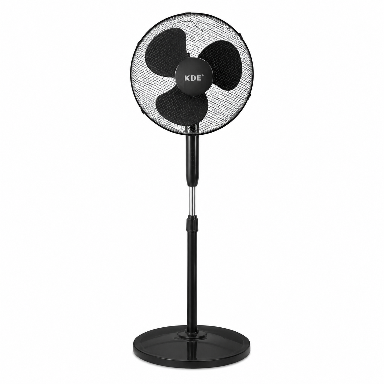 Ventilator cu Picior KDE 45W, 40 cm, 3 Viteze, Oscilant, Negru