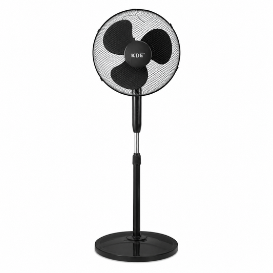 Ventilator cu Picior KDE 45W, 40 cm, 3 Viteze, Oscilant, Negru