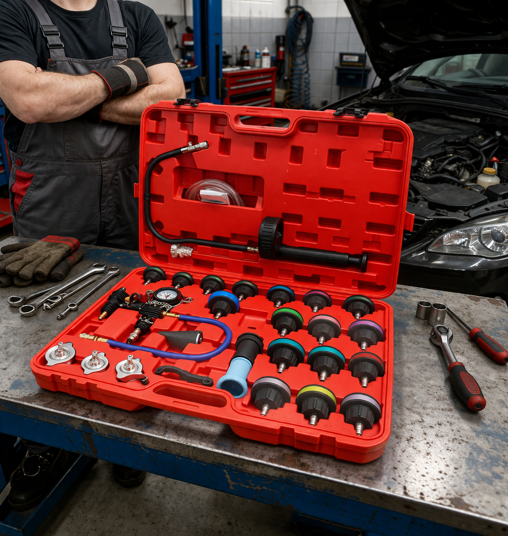 Set Profesional Testare Presiune Radiator 28 Piese, Tester Sistem Racire Auto