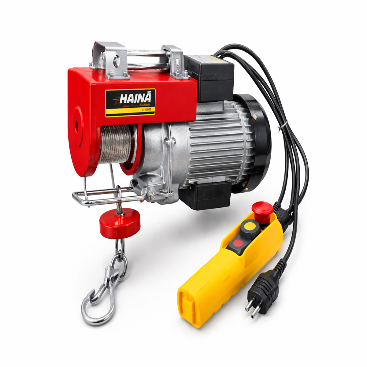 Palan Electric Haina 500kg, 2500W, Cablu 12m, Telecomanda cu Fir, Troliu Electric pentru Ridicare