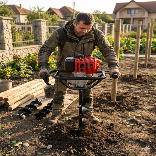 Motoburghiu Benzina  5.2 CP + 3 Burghie 10/15/20 cm