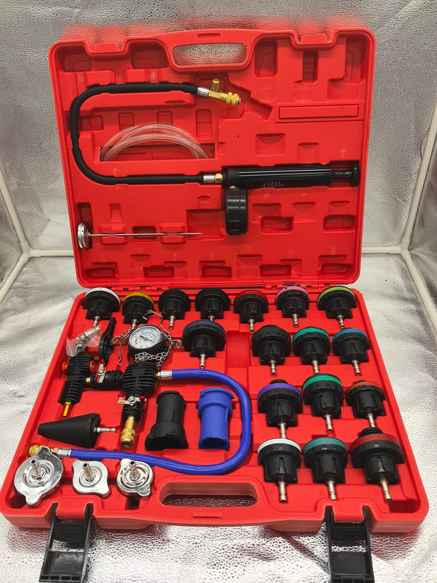 Kit testare presiune radiator, sistem de racire 28 piese
