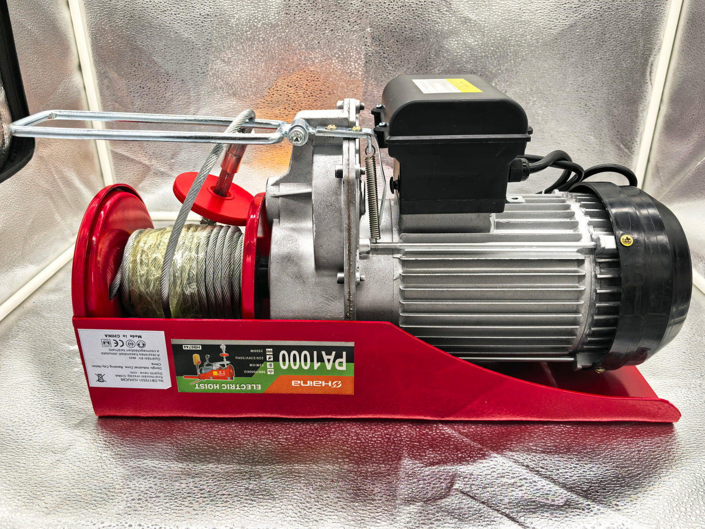 Palan electric cu cablu de otel  Haina 500kg/1000kg 3500W”