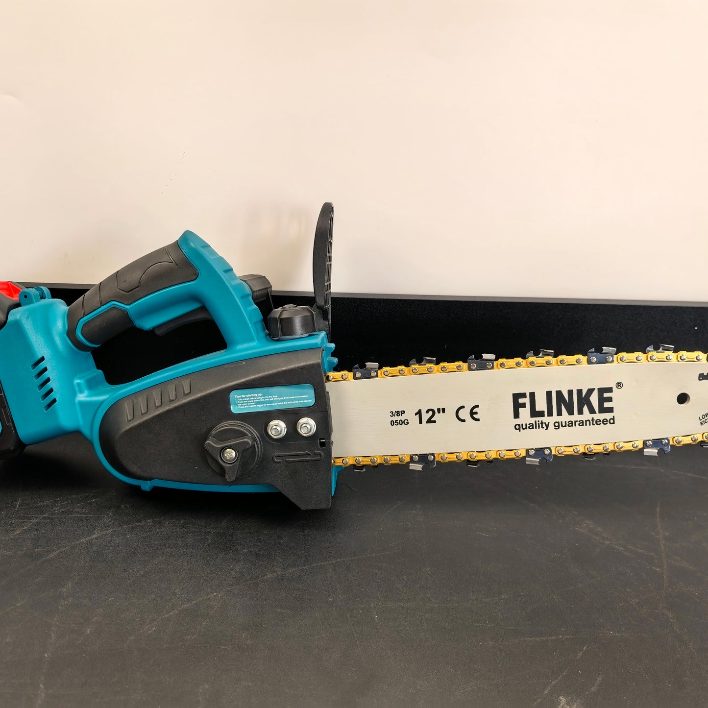 Fierastrau electric cu lant Flinke, 2 baterii, lama 12 inch, 48V