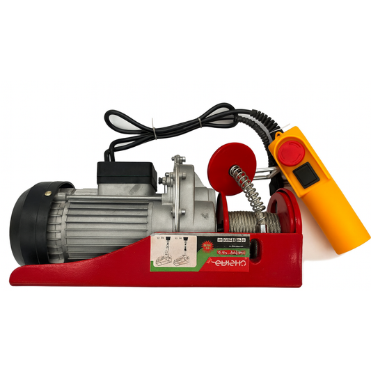 Palan Electric Haina 500kg, 2500W, Cablu 12m, Telecomanda cu Fir, Troliu Electric pentru Ridicare
