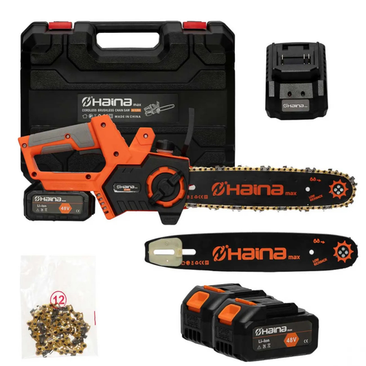 Fierastrau cu lant cu acumulator Haina – 2 baterii incluse