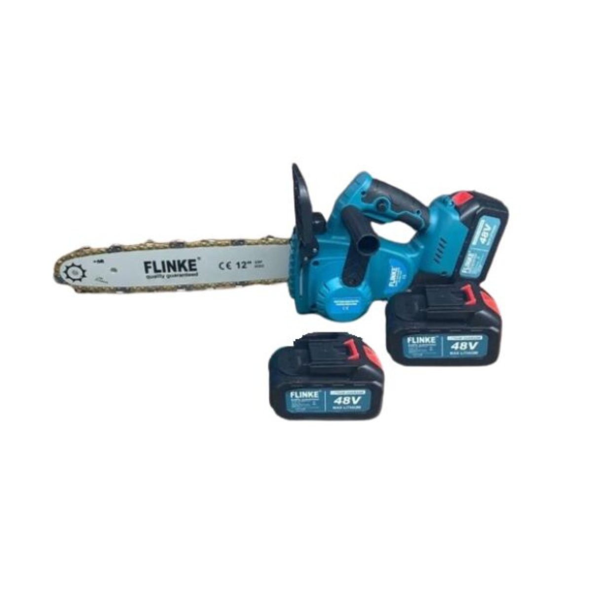 Fierastrau electric cu lant Flinke, 2 baterii, lama 12 inch, 48V