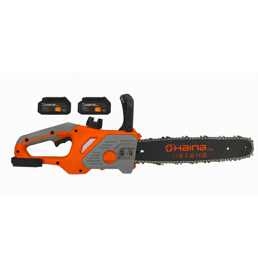 Fierastrau Haina cu lant pe acumulator, 2 baterii, 98V