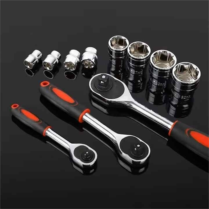 Trusa de Scule Profesionala 121 Piese (tubulare, biti, chei fixe si clichet 1/4, 1/2 si 3/8)